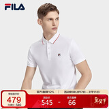 FILA 斐乐官方POLO衫男2025夏季透气男士针织翻领短袖t恤商务休闲上衣