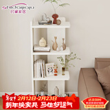 时黛家居转角书架简易落地置物架家用床头书柜一体靠墙拐角架子