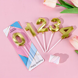 极度空间 生日蜡烛生日装饰蛋糕装饰生日派对布置立体3D数字蜡烛5个装