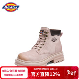 Dickies女士马丁靴高帮时尚情侣靴百搭工装靴女 粉色 男女款-39 