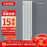 金旗舰暖气片家用钢制水暖壁挂式全屋暖气定制集中供暖自采暖立式散热器 防腐金刚60F-高1800mm 6分口