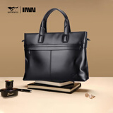 七匹狼公文包男士头层牛皮行政商务公文包14英寸电脑包手提包节日礼物