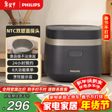 飞利浦（PHILIPS）【25分钟快速饭】多功能1.8L迷你电饭煲隐藏式触控顶屏 24小时智能预约 HD3072/90深灰金 新年送礼