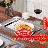 拜杰家用防烫隔热餐桌垫轻奢高级感牛排西餐盘餐垫防水防油餐布4片装