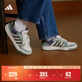 adidas ENTRAP美式校园风运动少年感复古篮球风板鞋男女阿迪达斯   汉玉白/岩层橄榄绿/银灰绿   35.5