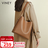 viney包包女包牛皮水桶包大容量单肩斜挎托特包生日礼物轻奢送女友老婆