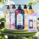 美仙娇香氛沐浴露1kg保湿滋润男女通用香水型持久留香沐浴液家庭装大瓶 魅惑幽香1kg（木质玫瑰香）+送随机香型80g