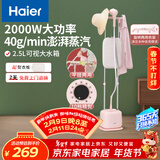 海尔（Haier）立式挂烫机35g蒸汽量2.5L水箱双杆家用手持熨斗烫衣服带板大功率平挂两用多功能蒸气熨烫机GS2408F