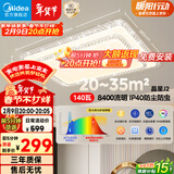 美的（Midea）LED吸顶灯现代轻奢客厅餐厅灯具仿水晶灯饰智能客厅灯140瓦包安装