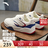 安踏波浪鞋3丨樊振东同款2026春季厚底板鞋潮流休闲鞋轻质运动鞋子 【男款】象牙白/绀青蓝/红辣椒-1 41