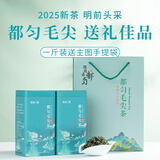 黔尚兰顿贵州特级都匀毛尖2025新茶茶叶浓香型明前高山绿茶罐装500g礼盒 一斤装【2罐送手提袋】