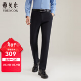 雅戈尔（YOUNGOR）休闲裤男DP棉免烫不易皱裤子自然垂顺易打理新品 VCDP329979AWA黑色 35 .5 88A
