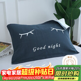 艾薇 枕巾学生宿舍加大加厚纱布枕巾简约枕头巾一个装 睫毛 50*80cm