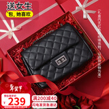 viney牛皮包包女包品牌链条包轻奢单肩斜挎包生日情人节礼物送女友老婆