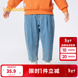 巴拉巴拉童装男童裤子简约日常儿童秋装小童宝宝长裤潮 牛仔浅蓝88101 105