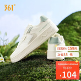 361°运动女鞋春夏季透气开学厚底增高小白休闲板鞋子女682426611-2