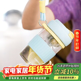 乐扣乐扣（LOCK&LOCK）元贝磁弹杯玻璃杯磁吸茶水分离杯子男女户外便携550ml蓝色