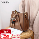 viney水桶包牛皮包包女包大容量腋下单肩手提生日情人节礼物送女友老婆