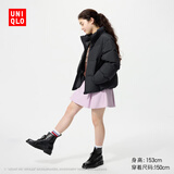 优衣库童装男童女童蓬松羽绒茄克外套夹克羽绒服478148 09 黑色 140