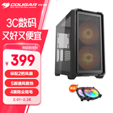 骨伽 小乘风MX600 mini 台式玻璃侧透机箱 支持MATX主板360水冷/网孔面板 黑