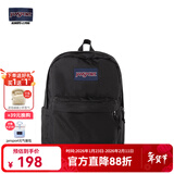 JANSPORT杰斯伯书包轻便双肩包男女旅行包简约背包电脑包学生校园 85VI008黑色-侧边袋/20L