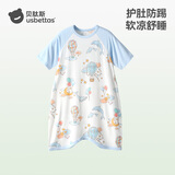 贝肽斯儿童睡袍夏季薄款睡衣2026新款宝宝睡袍优可丝家居服七分袖