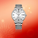 依波（EBOHR）手表男大师系列精致钢带机械防水情侣表节日礼物新年跨年36140114