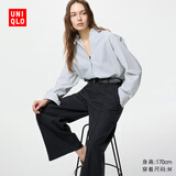 优衣库女装绒面针织宽腿裤/阔腿裤裤子479284 08 深灰色 M /160/68A