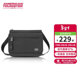 美旅单肩斜挎包时尚休闲挎包通勤旅行包腰包NM2 黑色