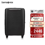 新秀丽（Samsonite）行李箱30英寸拉杆箱简约大波浪箱旅行箱包KJ1黑色托运密码箱