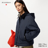 优衣库合作款/女装PUFFTECH空气棉服短茄克/夹克479764 69 藏青色 M