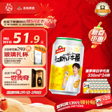 青岛啤酒（TsingTao）汉斯小木屋菠萝啤果味碳酸饮料整箱装330ml*24听无酒精 年货送礼