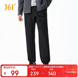 361°裤子男秋季雨屏防泼水U型休闲跑步抓绒运动束脚裤男652534704-4