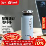 孔雀（Peacock）保温杯 316不锈钢咖啡杯水杯茶杯 便携学生保冷杯子