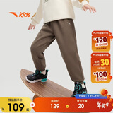 安踏儿童裤子男女大童冬季加绒保暖针织运动长裤A72447703