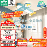 雷士（NVC）LED护眼卧室吸顶灯高级感飞机火箭男孩儿童房间灯具 【飞跃】40瓦三段调光RA95