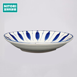 宜得利家居 日式餐具饭碗双耳碗圆碟茶杯方形碗太十草 圆碟 106-F3