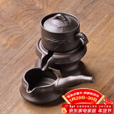 尚言坊紫砂茶具套装自动石磨懒人功夫茶具家用简约茶杯泡茶器套装 1【基础款】紫砂节节高升自动