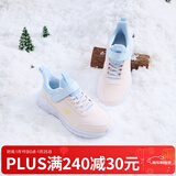 361°儿童运动鞋男童跑鞋秋冬密网轻便魔术贴女童皮革加绒保暖运动鞋 【皮革加绒】玫瑰水粉色/水清蓝色 35