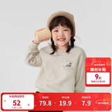 巴拉巴拉童装儿童卫衣秋冬2024男童女童圆领套头摇粒绒上衣潮208424121216