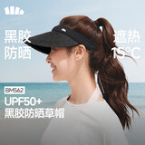 蕉下（beneunder）遮阳帽子草帽防晒帽女夏季防紫外线太阳帽空顶帽黑胶凉帽BM562