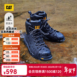 卡特（CAT）马丁靴工装靴男鞋牛皮防泼水防撞防触电户外轻量登山靴THRESHOLD 黑色P91696 43