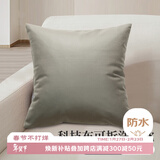 艾薇科技布防水抱枕沙发靠枕轻奢高级感床头靠背垫含抱枕芯砂石灰
