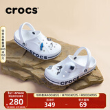 卡骆驰洞洞鞋贝雅卡骆班轻便耐磨一脚蹬休闲鞋|205089 白/深蓝-126 39 (240mm)