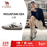 骆驼（CAMEL）山海薄底女鞋复古休闲运动德训鞋子X24B09L7606 象牙白/黑 36