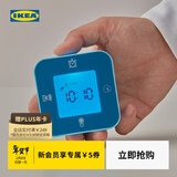 宜家（IKEA）KLOCKIS库克斯钟温度计闹铃计时器白色现代简约北欧风 蓝色7x7cm
