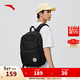 安踏（ANTA）麻薯包 男女夏季潮流双肩包电脑包学生书包校园经典复古帆布包 基础黑【24L】 均码（约24L）