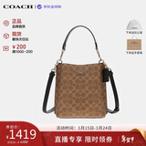 蔻驰（COACH）【品牌直供】奢侈品女包MOLLIE手提斜挎水桶包 棕色CBQ33生日礼物