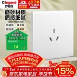 罗格朗（LEGRAND）开关插座面板 简悦系列陶瓷白色 86型墙壁插座 16A三孔插座