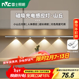 雷士（NVC）波纹猫眼感应橱柜磁吸玄关投影灯充电氛围小夜灯鞋衣电视柜-银色B
